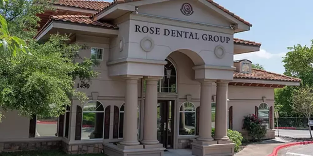 Exterior photo of a dental office in North Austin, Rose Dental Group